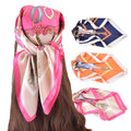 2025 New Chain Tassel Pattern Printed 70cm Silk Square Scarf Fashion Sunscreen Shawl Women Scarf