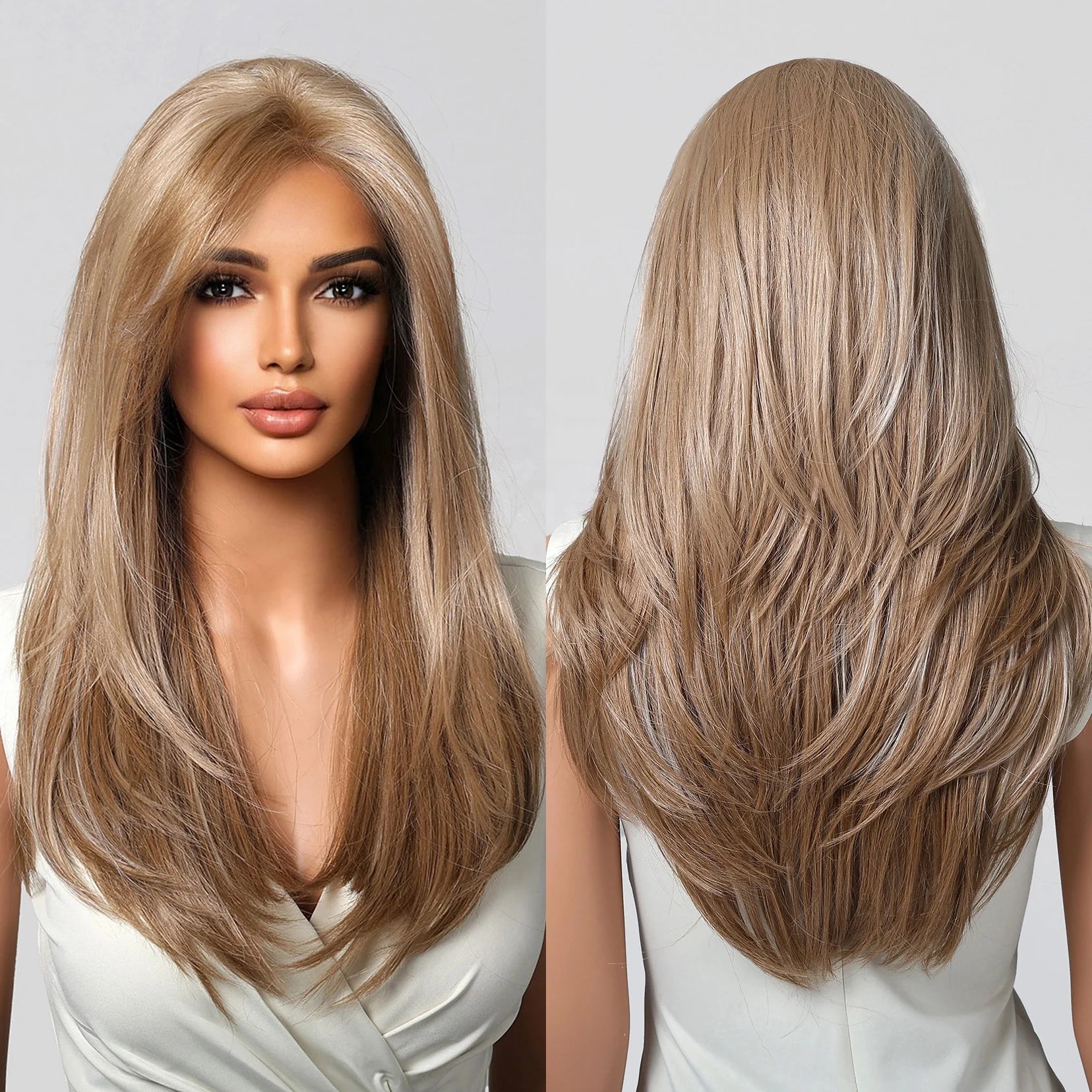 Synthetic 13x6 Lace Wigs Long Straight Hair Blonde Platinum Wigs Daily Use Party Wig for White Women Heat Resistant
