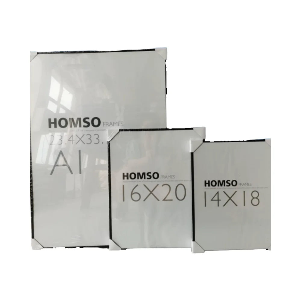 Silver & Black A4 A1 50X70 Customized Photo Frames Wholesale Anodized Metal Poster Snap Brushed Aluminum Picture Frames