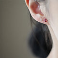 2025 Fashion Design Pink Stone Jewelry Sterling Silver Luck Leaf Earrings