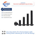 Customized M1.6 M2 M2.5 M3 M4 Button Torx Pan Head Screws Black Metal Finish Carbon Steel Stainless Steel Inch Measurement Bolts