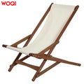 Woqi Camping Wooden Folding Chair Wholesale Outdoor Beach Wooden Chair with Carry Bag