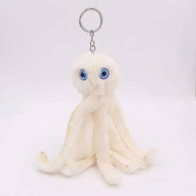 Wholesale Cartoon Keychain Pure Cute Plush Octopus Key Chains Pom Poms Stuffed Toy Wholesale Plush Doll Toy Keychain Accessories