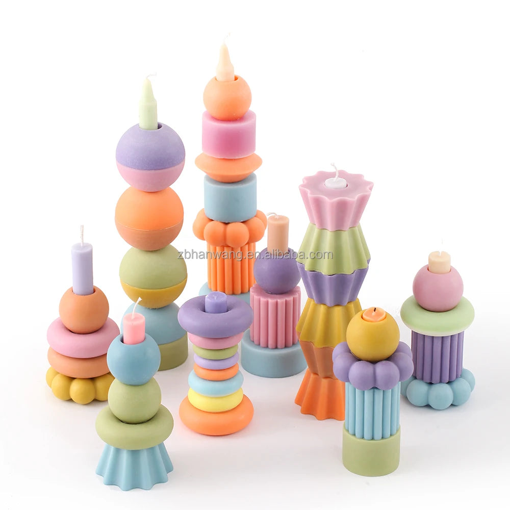 Nicole Wholesale Handmade 3D Art Interesting Fantastic Pillar Flower Ins Korea Style Food Grade Eco-Friendly Dishwasher Safe
