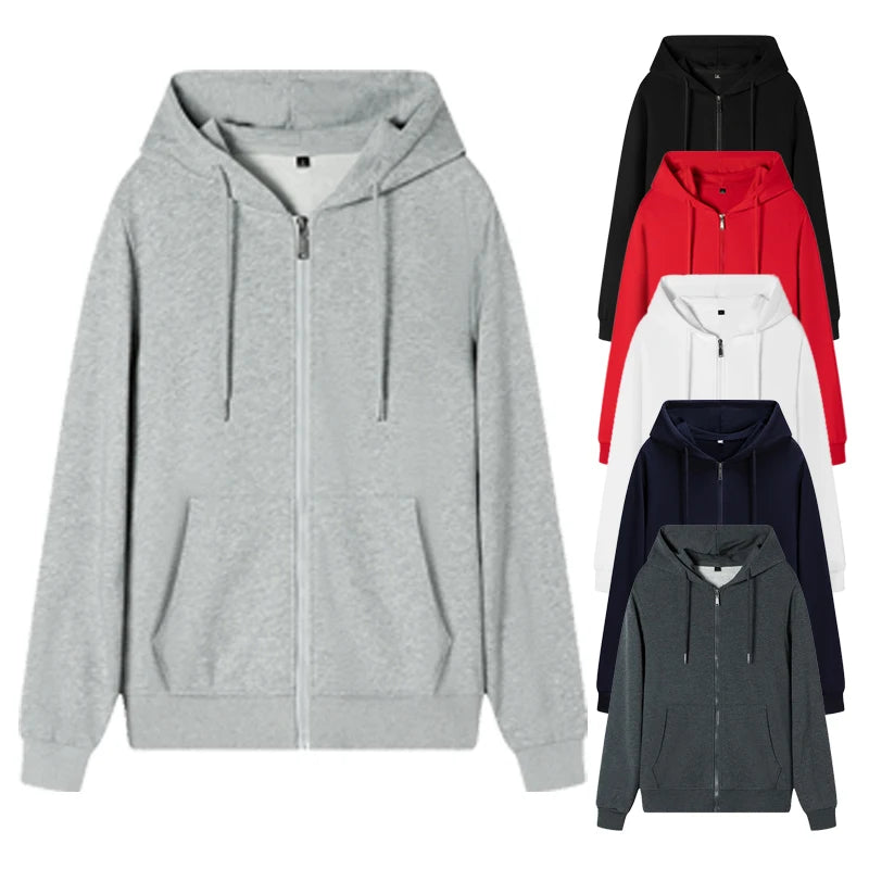 Grey New Design Zipper Breathable Hoodie Men's Fashion Sweatshirt