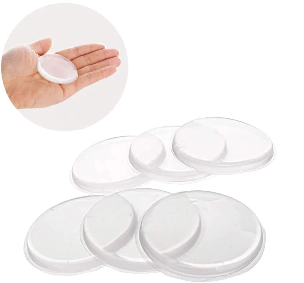 6PCS Transparent Round Door Handle Bumper Soft Door Knob Wall Shield Protector Door Stoppers