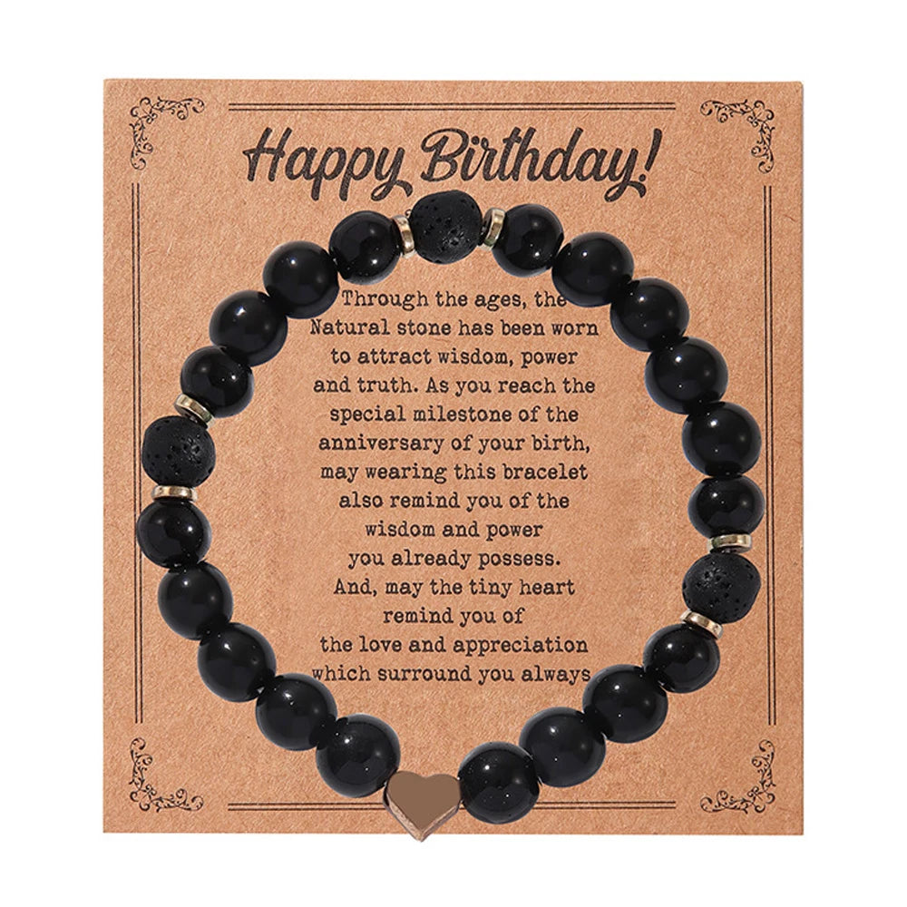 Factory Anniversary Birthday Party Gift for Girl Women Pearl Crystal Natural Stone Bead Beads Bracelet Beaded Couple Bracelet