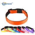 Oem Custom Luxury Personalized Logo Adjustable Pet Blank Plain Nylon Dog Collar