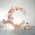 Vv279 2024New Design Moon Shaped Flower Arch Backdrop Arch With Bracket Flower Set for Proposal Wedding Home Event Decoration
