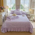 Purple Digital Printing Washed Pearl Cotton Comforter Duvet Cover 4pcs Bedding Bedspread Set Supplier