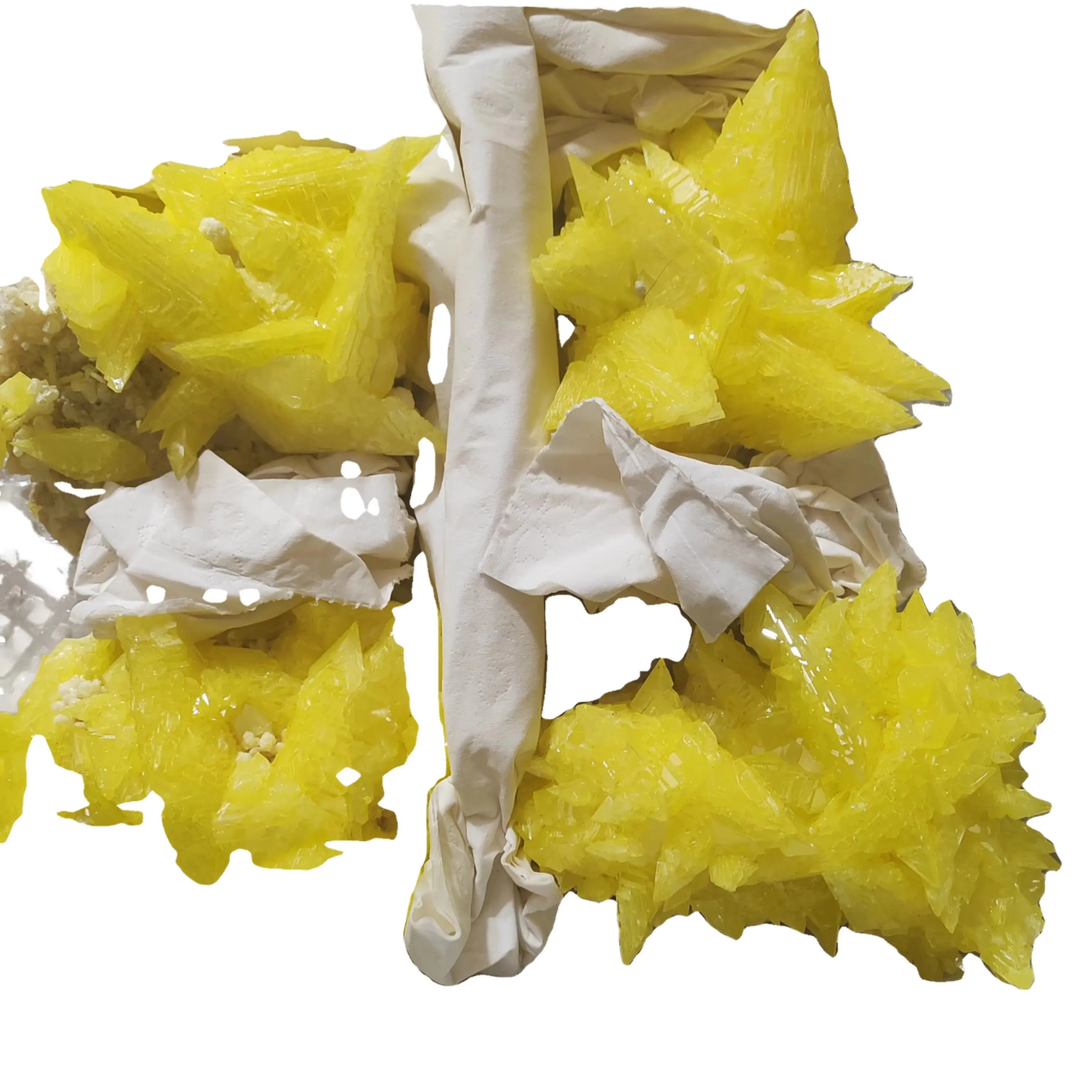 Wholesale Bulk Natural Sulfur Professional Crystal Cluster CE Certificate Eco-Friendly Healing Mineral Specimen Gift Fengshui