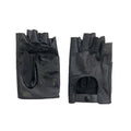 Sample Support Fashion Unlined Motorcycle Black Leather Fingerless Glove Ethiopian Sheepskin Leather Fingerless Gloves for Women