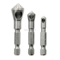 3pcs 90 Degrees Countersink Bit Set Deburring Drill Bits Tapper Hole Cutter Wood Wooden Metal Plastic Chamfer Set