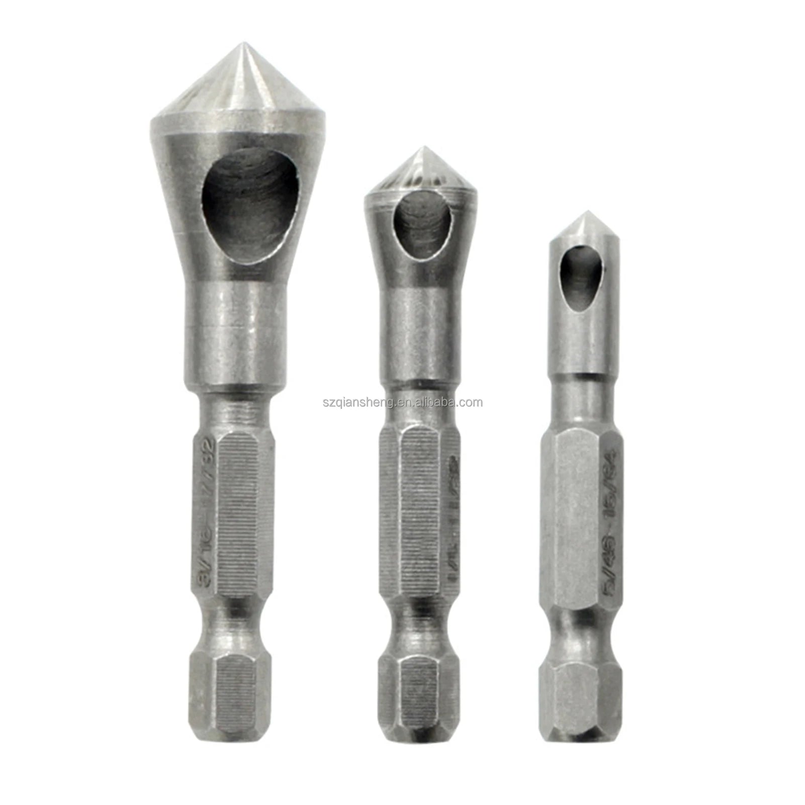 3pcs 90 Degrees Countersink Bit Set Deburring Drill Bits Tapper Hole Cutter Wood Wooden Metal Plastic Chamfer Set