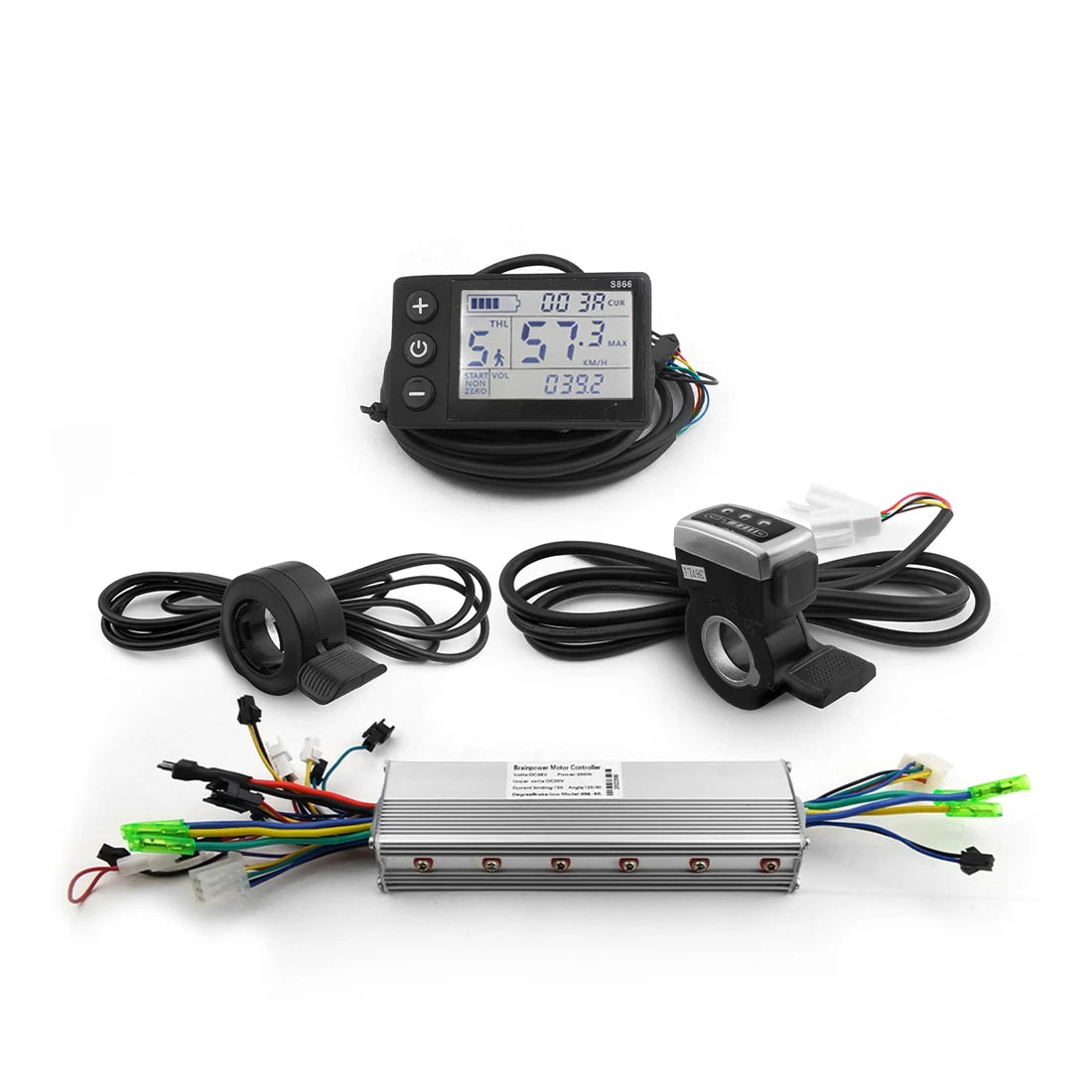 Best Selling Electric Bicycle 48 Volt Dual Drive Controller with Lcd Display Thumb Throttle