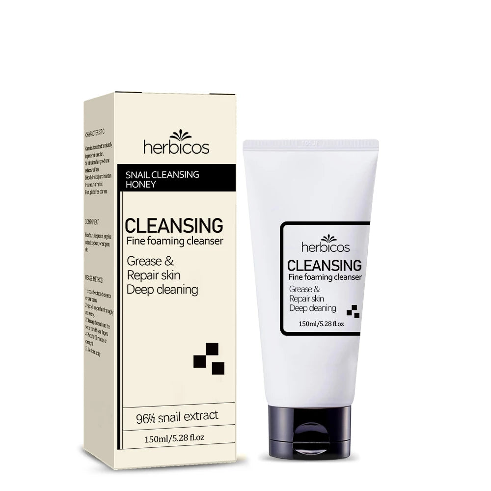 Private Label for  Mucin Gel Facial Cleanser Korean Hydrating Smoothing Face Wash Customizable Skincare