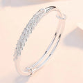 Antique Peacock Design Silver Plated 925 Carved Bracelet Female Open Bangle Jewelry for Gift Wholesale