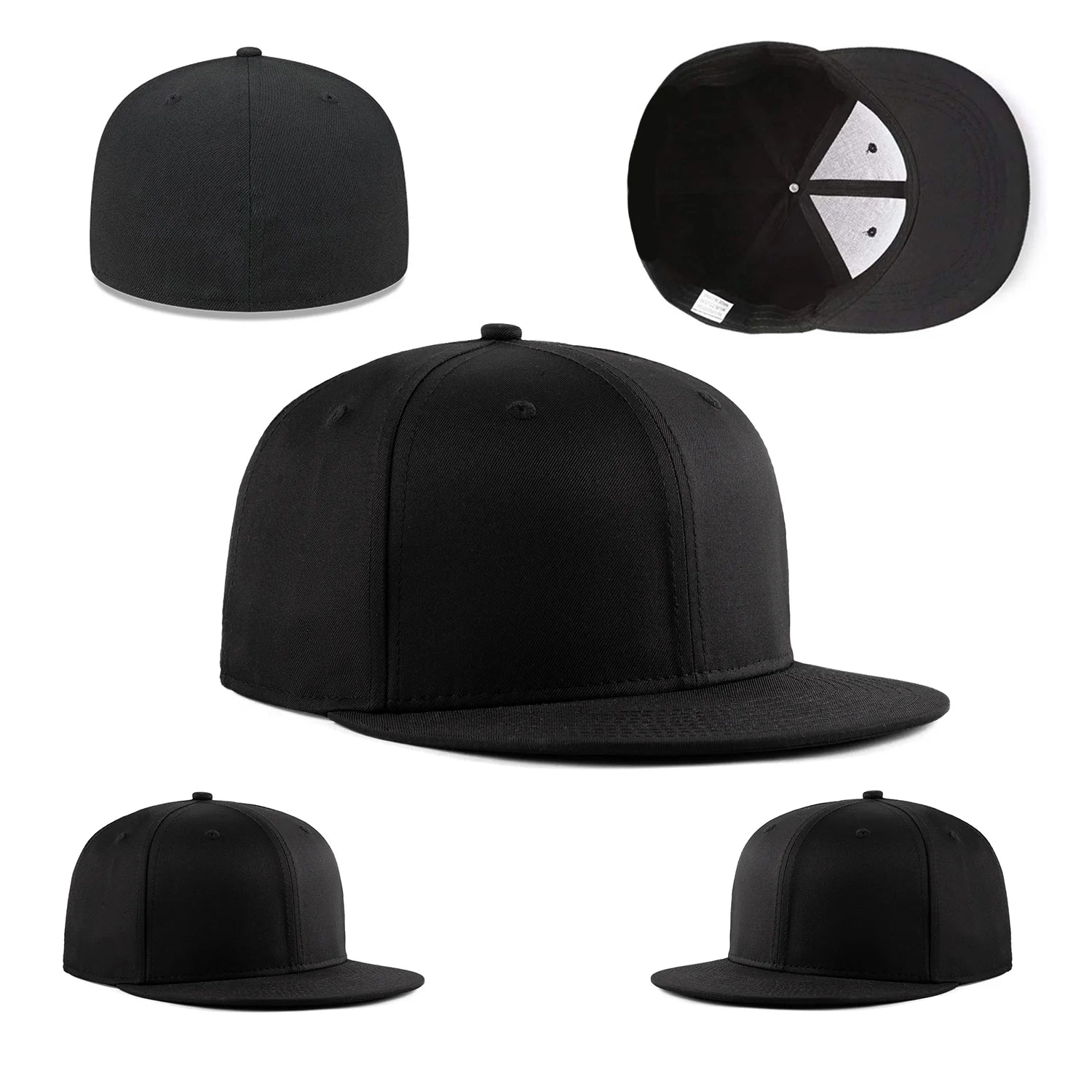 Blank Custom Promotional Hats 6 Panel 3d Embroidery Fitted Hat Basketball Cap High Quality Snapback Caps