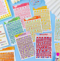 3D  Creative Mobile Phone Stickers Diy Goo Card Cute Little Stickers Material Color English Letter Colorful Alphabet Stickers