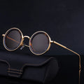2025 Fashion Sunglasses Women European&American Retro Punk Metal Shades Letter Decoration Round Frame Designer Sunglasses Men
