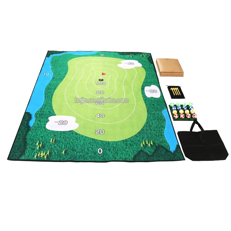 Custom Portable Golf Chipping Mat Indoor Golf Game Practice Training Golf Swing Mat