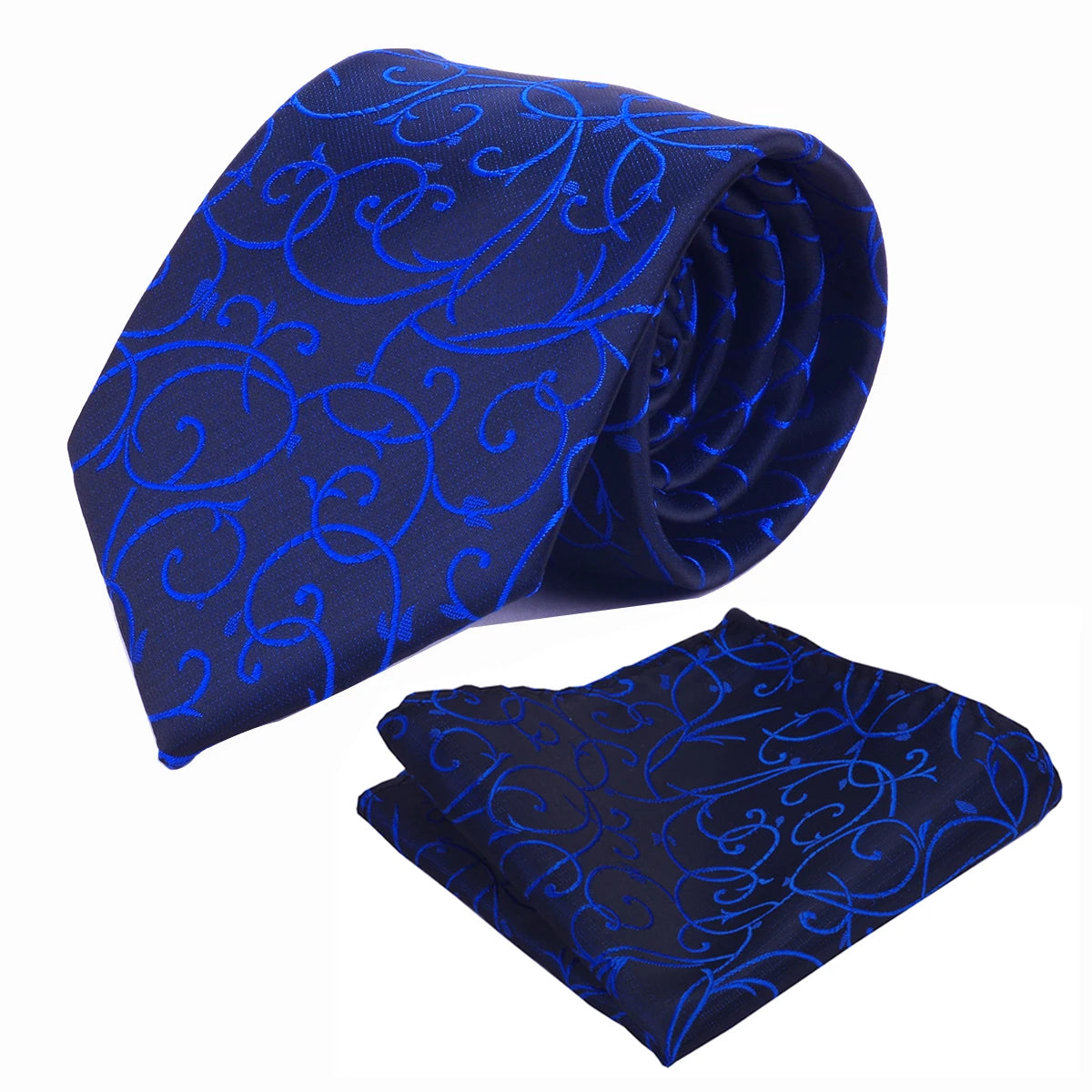 8cm Formal Silk Grey Paisley Ties With Hanky Set for Men Fashion Pocket Square Tie Set
