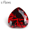 Ready to Ship 200 Pcs Loose Gemstone Heart Cut CZ Stone Ruby Cubic Zirconia for Jewelry