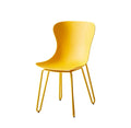 STG Modern Nordic Colorful Simple Creative Design Metal Leg Armless Yellow Green Color Dining Office Chairs for Restaurant