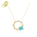 Wholesale Luxury 18K Gold Necklace Display Trendy Pure Gold Choker with Flower Pattern Fashion Jewelry for Weddings and Gifts