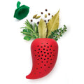 Kitchen Gadget Tea Leaf Strainer Filter Diffuser Strawberry Silicone Herb and Spice Infuser