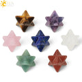 CSJA Wholesale Jewelry Accessories Chakra Wiccan  Energy Natural Healing Crystal Star Stone Merkaba for DIY Making G183