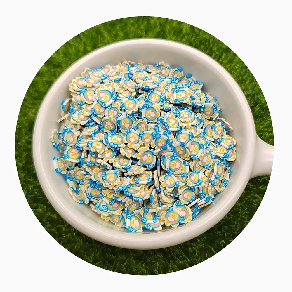 5MM 10MM 500g/Lot New Cute Pumpkin Carriage Shape Hot Clay Slice Princess Polymer Clay Sprinkles for Nail Art Slime Filler Decor