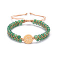 New 12 Zodiac Sign Charm Bracelets Handmade 4mm Birthstone Double Layers Braided Men Women Prayer Lucky Jewelry