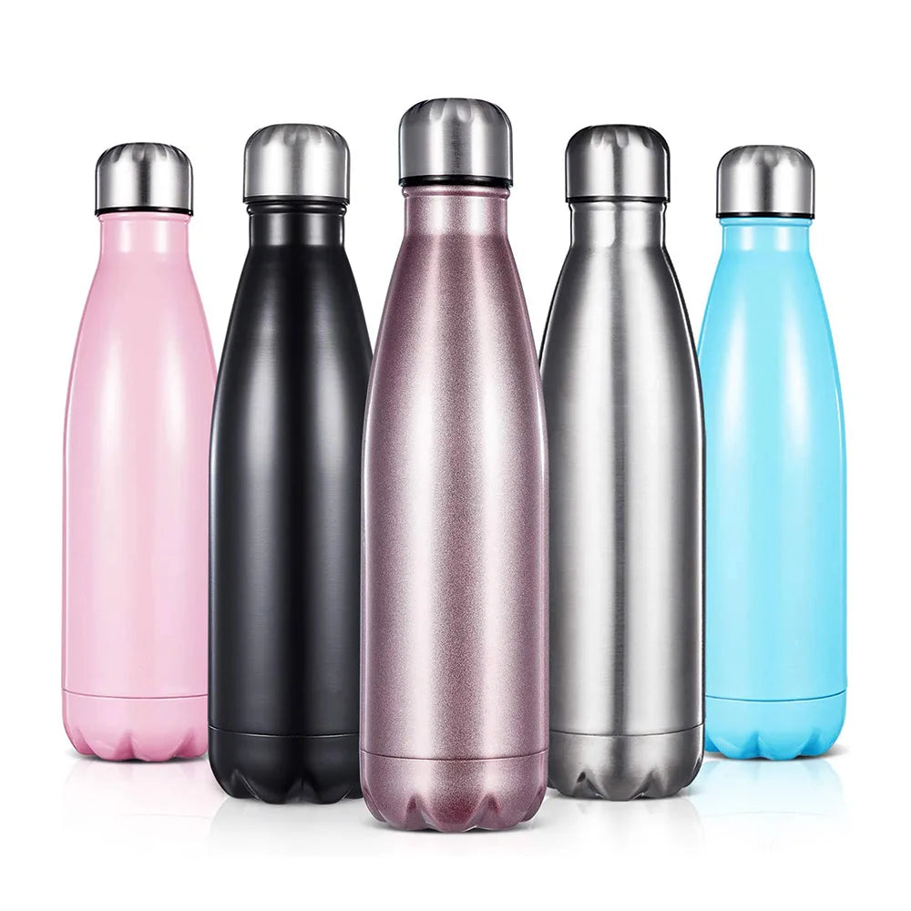 Customizable Stainless Steel Bullet Flask  Cola Shape Water Bottle Vacuum Insulated Thermoses Bottle Termos Thermal Mug