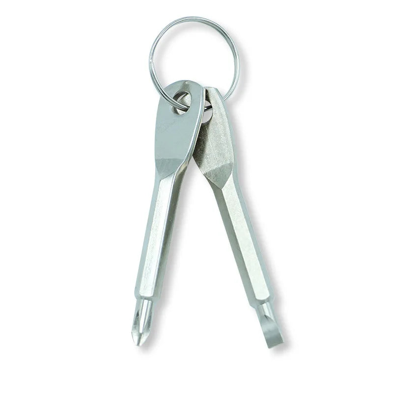 Outdoor Portable Multifunction Gadget Cross Screw Driver Key Chain Keyring Pocket Repair Hand Screwdriver Tool EDC Keychain