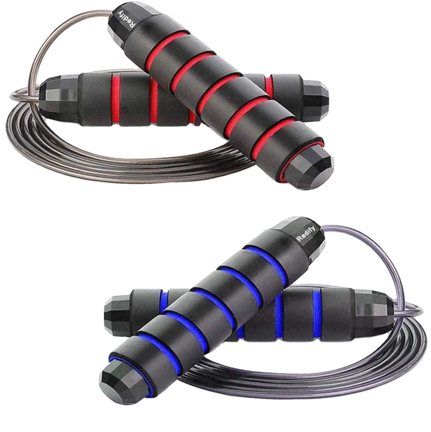 Jump Rope Sports PVC Bearing Jump Ropes Crossfit with Anti-Slip Handle Adjustable Wire Skipping Home Indoor Fitness Exercise