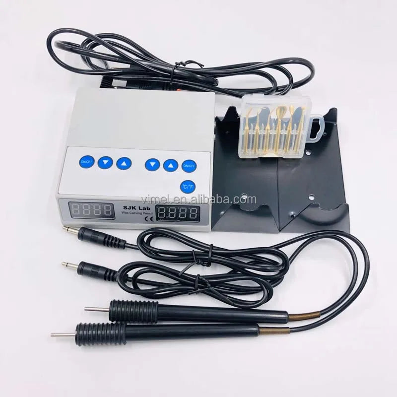 SJK Full-Automatic Electric Wax Knife Ultra-thin Digital Display Wax Carving Kit Dental Lab Equipment Electric Waxer with Tips
