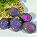 Wholesale Tumbled Purple Light Labradorite Natural Crystal Healing Stone Crafts for Home Decoration