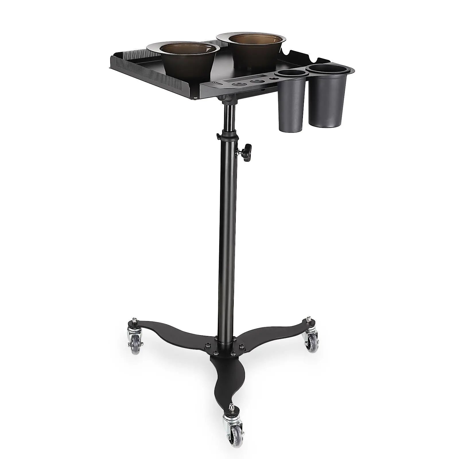 2024 New Beauty Hair Salon Tools Storage Stainless Steel Adjustable Tool Car for Barbershop