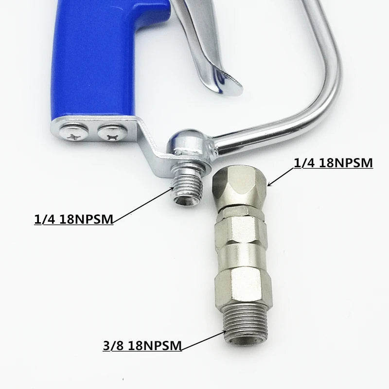 High Pressure Live Gun Swivel 1/4 Female 3/8 Male 7200psi Airless Paint Hose High Pressure Live Gun Swivel
