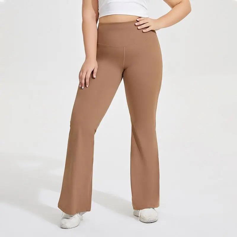4XL Plus Size Gym Workout Bell Bottom Sportswear Wide Leg Women Fitness Leggings for Women