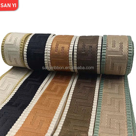 Chinese Style Jacquard Webbing Polyester 50mm Ribbon Guitar Shoulder Strap Crossbody Bag Webbing