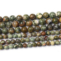 Wholesale Natural Round Real Rainforest Jasper Beads Rhyolite Loose Bead DIY Bracelets Making 8mm 10mm