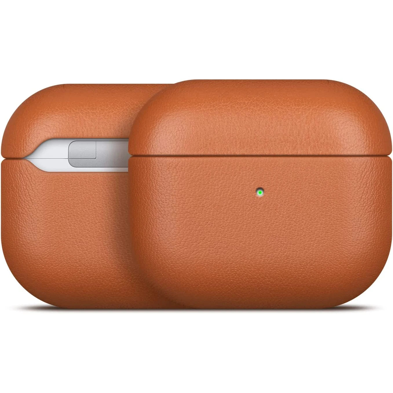 Mount Yanzhi Handmade Simple Leather Earphone Protective Cover Custom Logo Case for Airpods Pro 3 4 Fashionable Oval Shape
