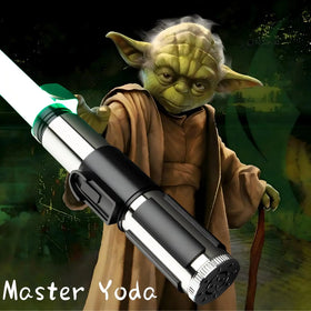 For E-commerce Sellers Heavy Dueling Saber Metal Hilt with Infinite Color Change Yoda Master Inspired Lightsaber Light-up Toy