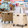 Wholesale Mini Cheap Foldable Hand Luggage Cart Carritos De Compras Seat Wheels Climbing Plastic Folding Shopping Cart Trolley