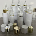 100ml/200ml/250ml/500ml PET Plastic Custom Color Cylinder Shampoo Cosmetic Lotion Luxury Gold Edge Pump Bottle Screen Printing