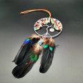 Hongzhuo Creative 7 Chakra Grave Stones Dream Catcher Home Ornaments Black Feather Design