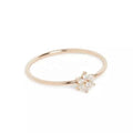 LOZRUNVE 925 Silver Prong Setting Stackable Diamond Flower Daisy Ring Delicate Jewelry