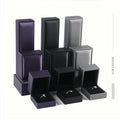 Eco-Friendly Large Rectangular PU Leather Jewelry Boxes for Watch and Pink Necklace Packaging Sustainable and Stylish